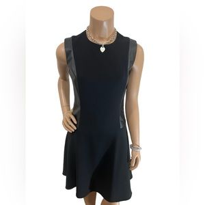 Stunning, sexy, black dress, trimmed in leather 💕✨💎